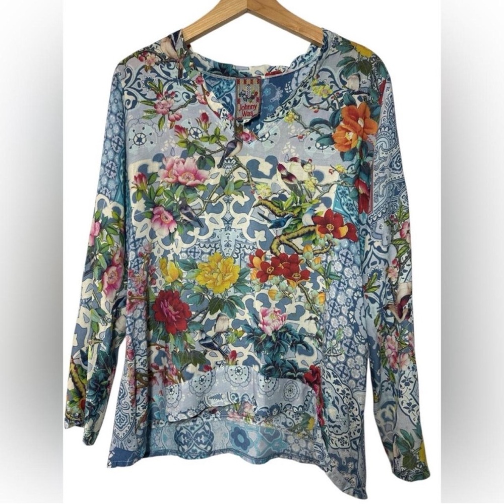 Johnny Was Multicolor Floral Tunic
